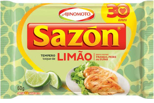 Tempero Toque de Limão Sazón 60g
