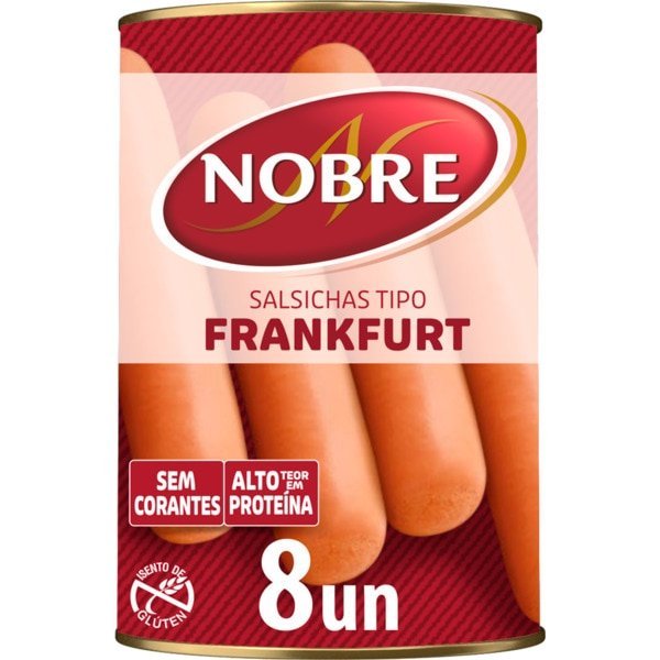 Salsicha Nobre em Lata com 8 Unidades 200g