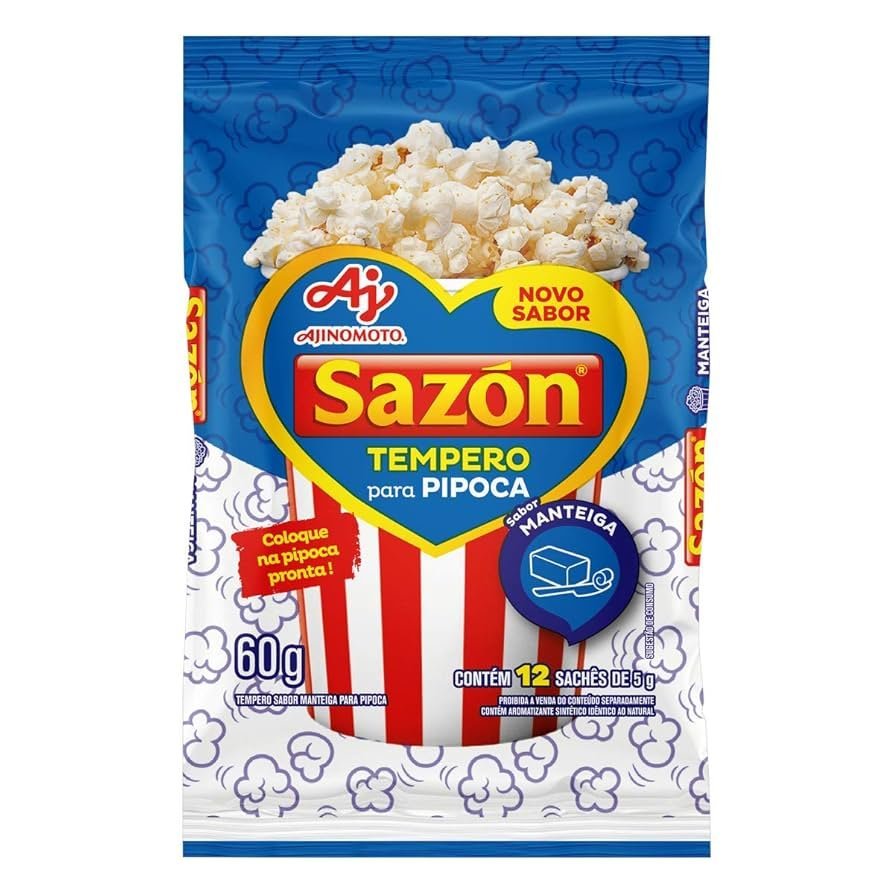Tempero para Pipoca Manteiga com Sal Sazón 60g
