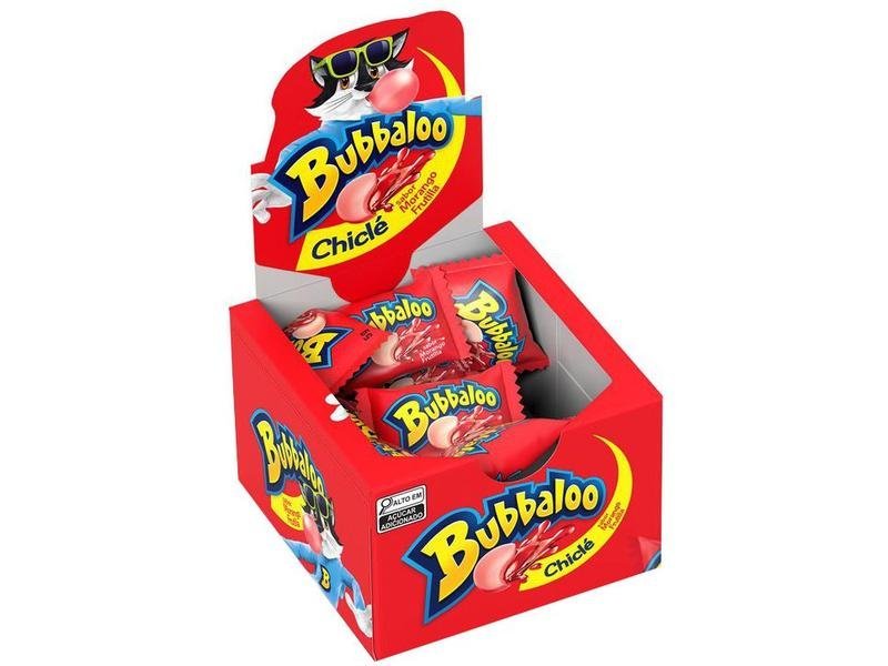 Chiclete Bubbaloo Morango Display 60 x 5g