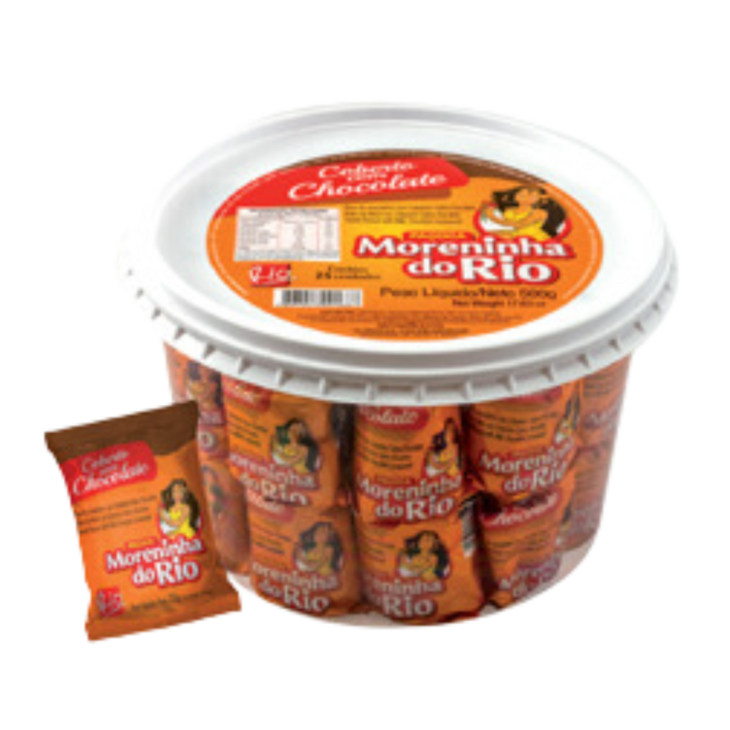 Paçoca Rolha Chocolate Embalada Moreninha do Rio 500g