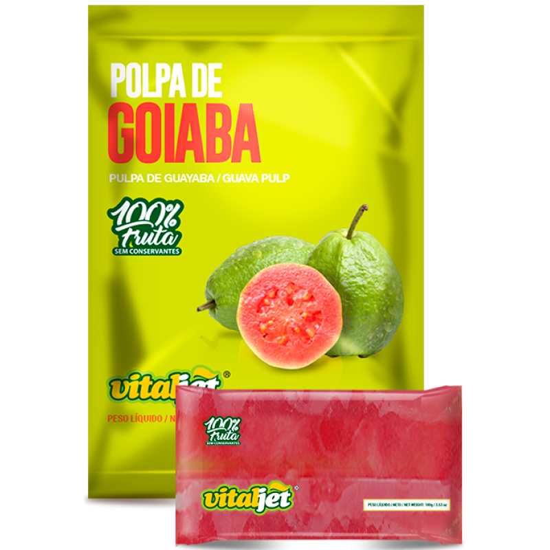 Polpa de Fruta Vitaljet 4x100g Goiaba