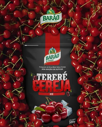 ErvaMate para Tereré Barão Sabor Cereja 500g - Imagem 2