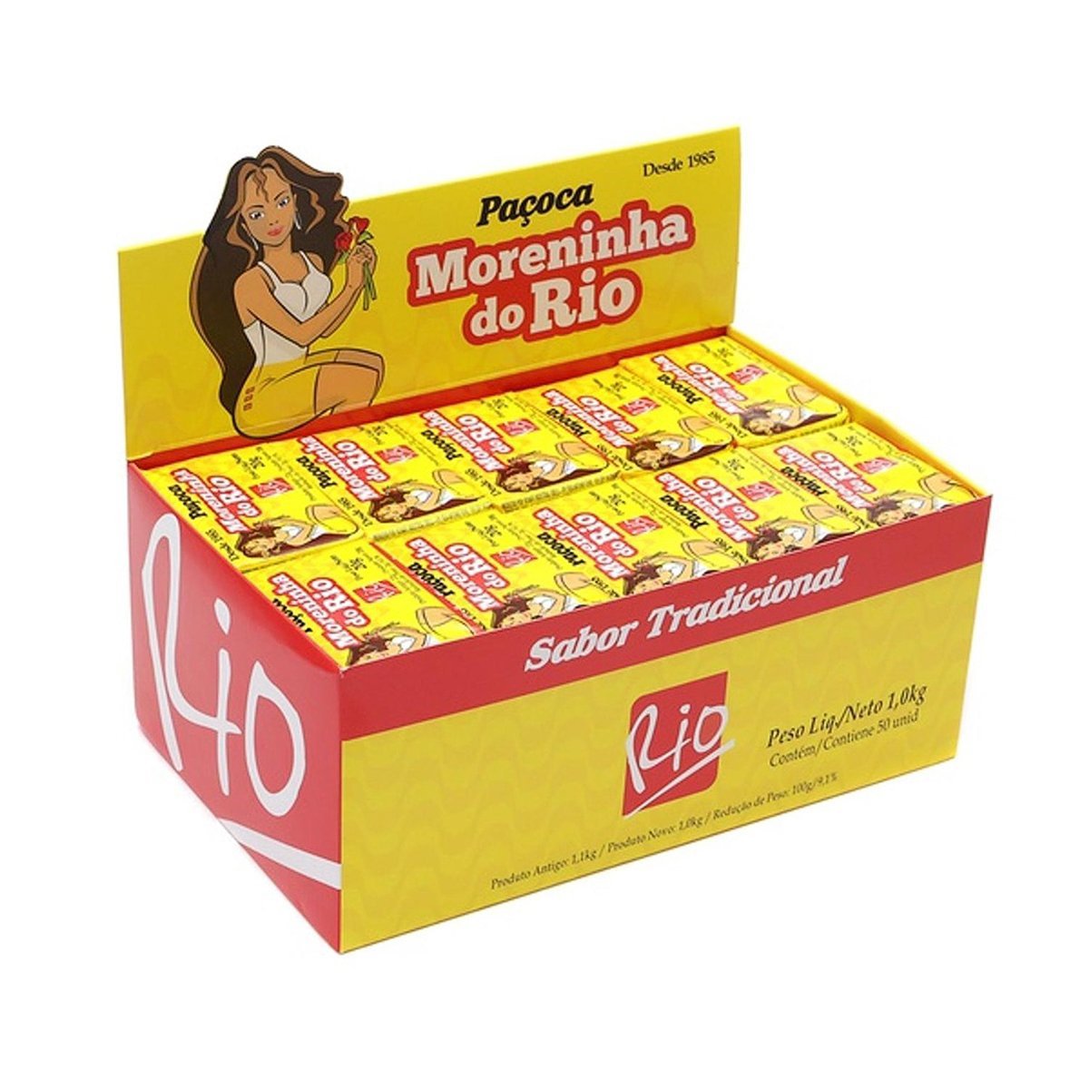 Paçoca Retangular Moreninha do Rio Display 1kg - Imagem 2