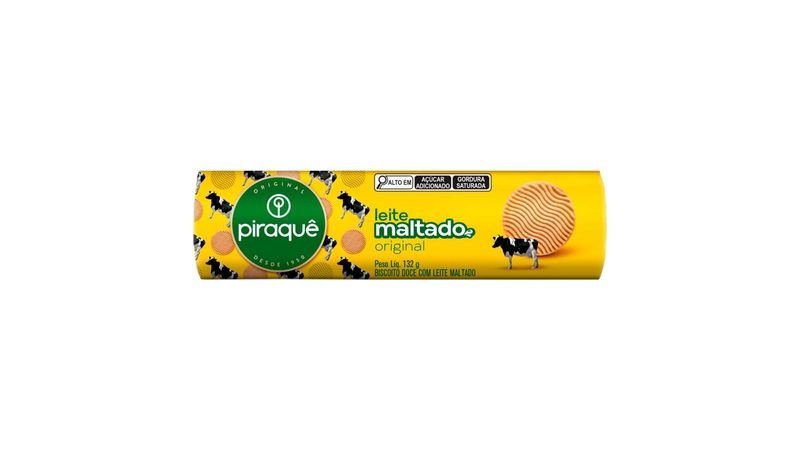 Biscoito Leite Maltado Piraquê 132g - Imagem 2