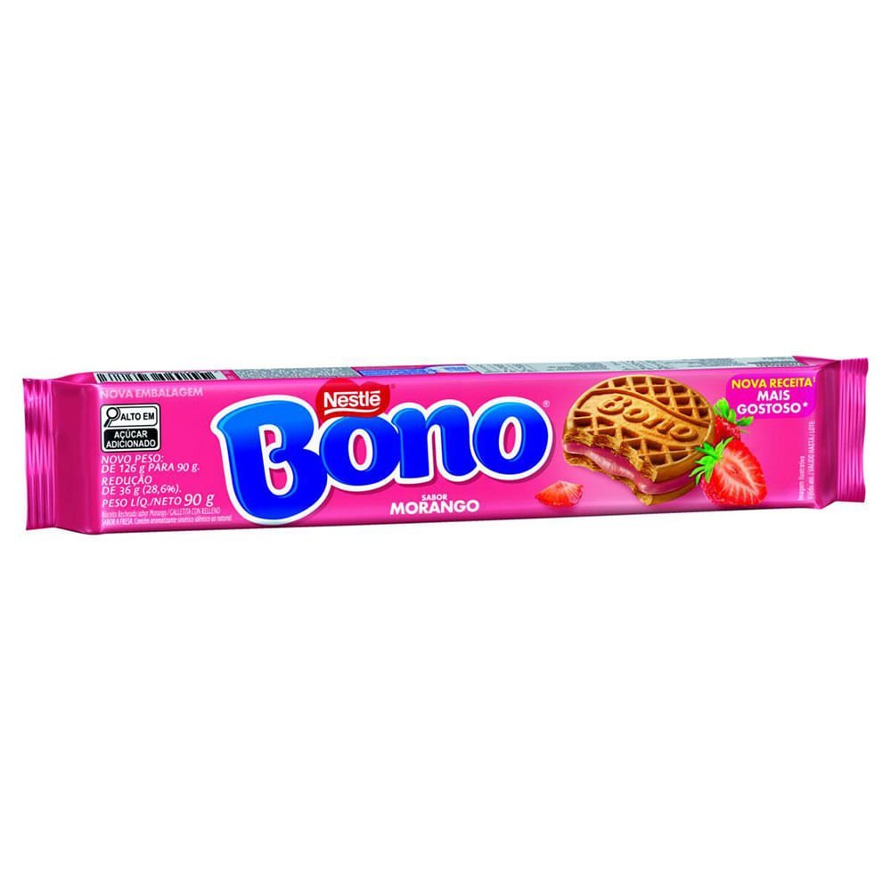 Biscoito Recheado Bono Morango - Imagem 2