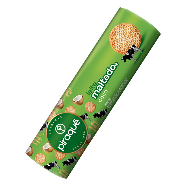 Biscoito Leite Maltado com Coco Piraquê 132g - Imagem 2