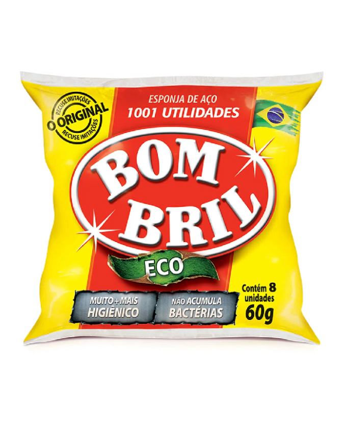 Palha de Aço Bombril 14 unidades de 60g - Imagem 2