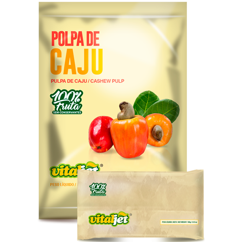 Polpa de Fruta Vitaljet 4x100g Açaí e Laranja