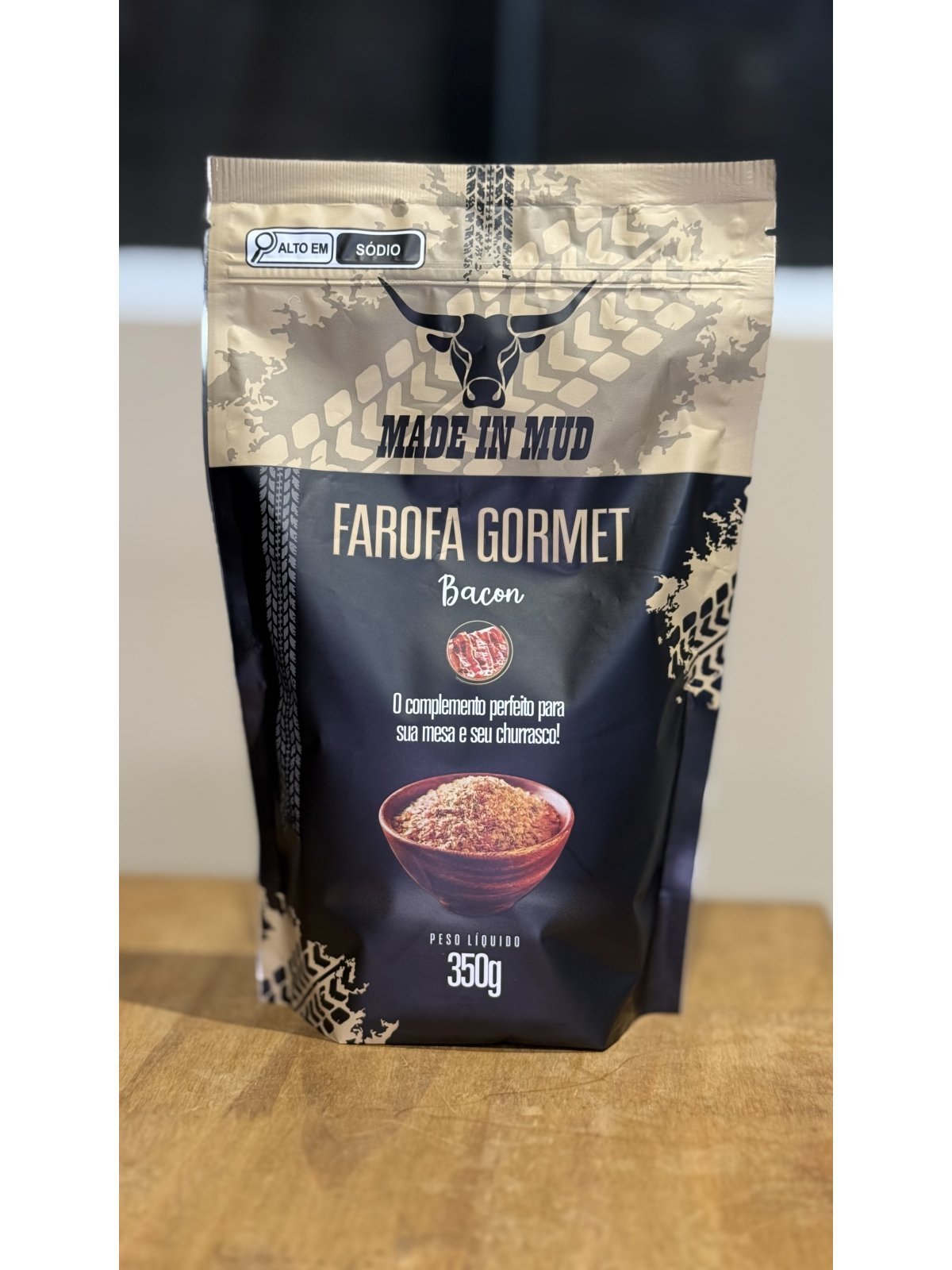 Farofa de Mandioca com Bacon Gourmet Mãe Terra 350g - Imagem 3