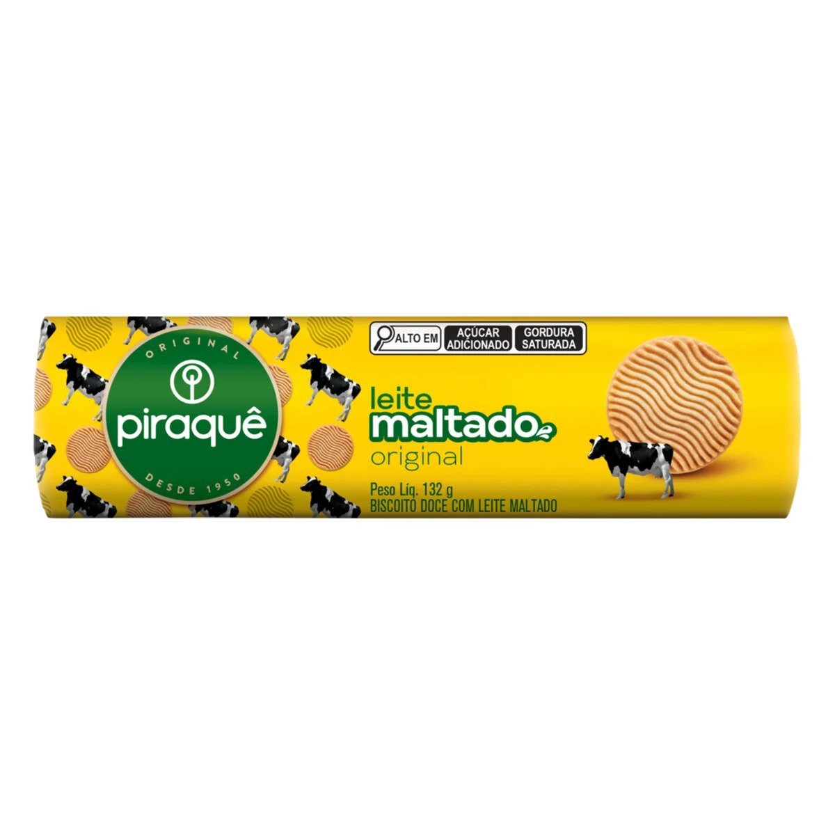 Biscoito Leite Maltado Chocolate Piraquê 132g - Imagem 3