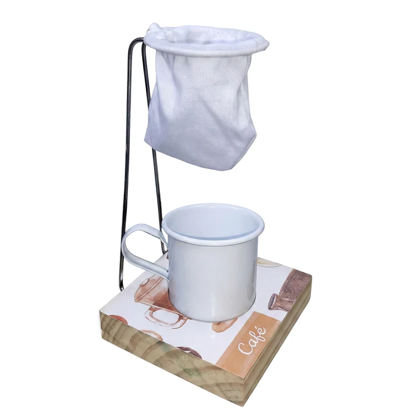 MINI COADOR BASE ARAMADO COM CANECA 90ML ALUMIBOM