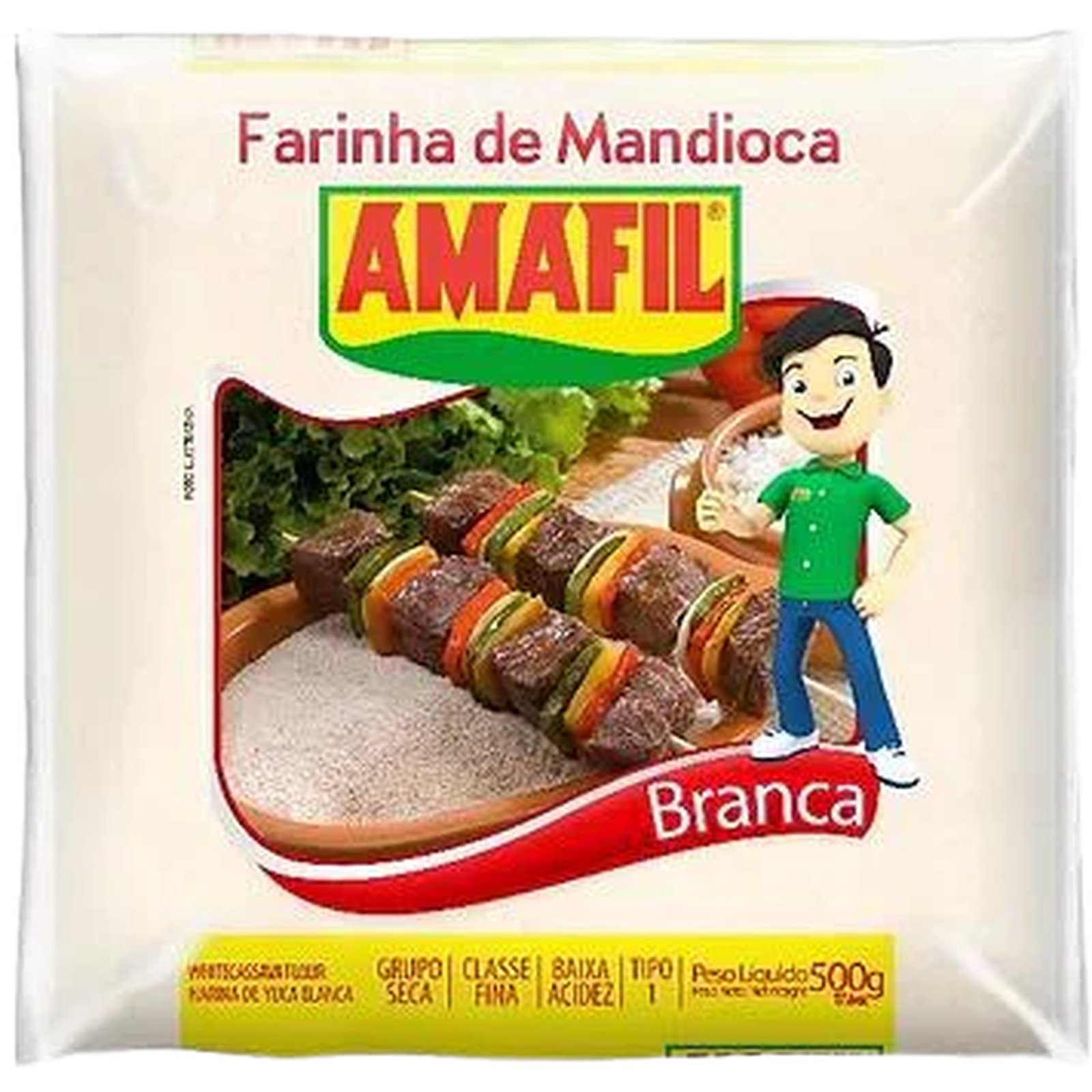 FARINHA DE MANDIOCA BRANCA FINA AMAFIL 1KG
