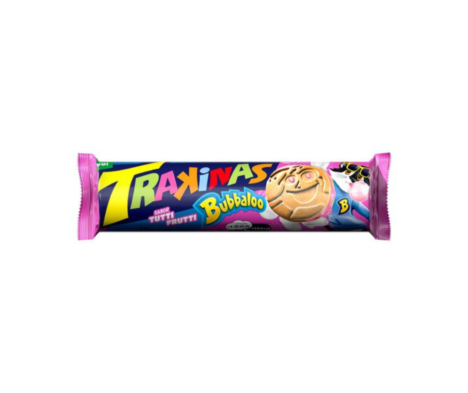 BISCOITO RECHEADO TRAKINAS BUBBALOO TUTTI-FRUTTI 126GR