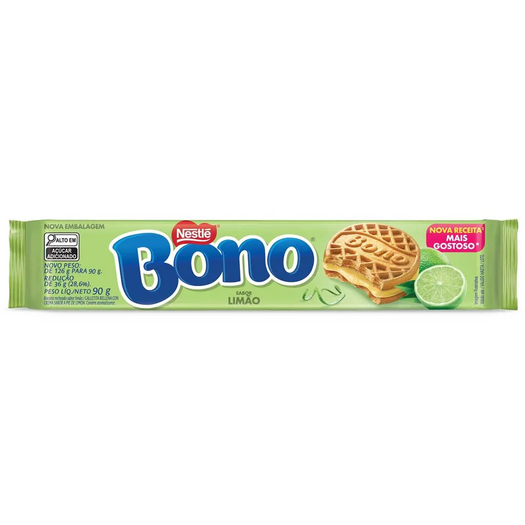 BISCOITO RECHEADO BONO LIMÃO 90GR