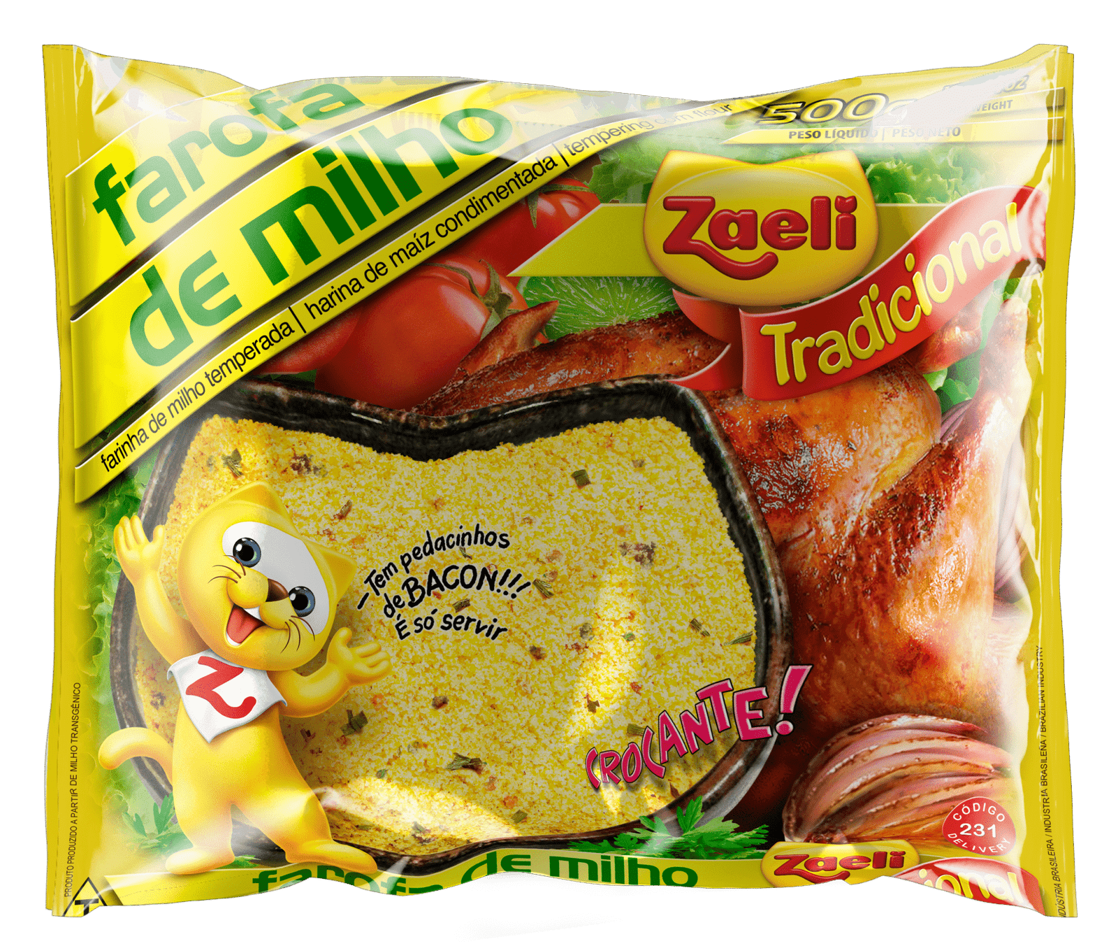 FAROFA ZAELI MILHO 500G