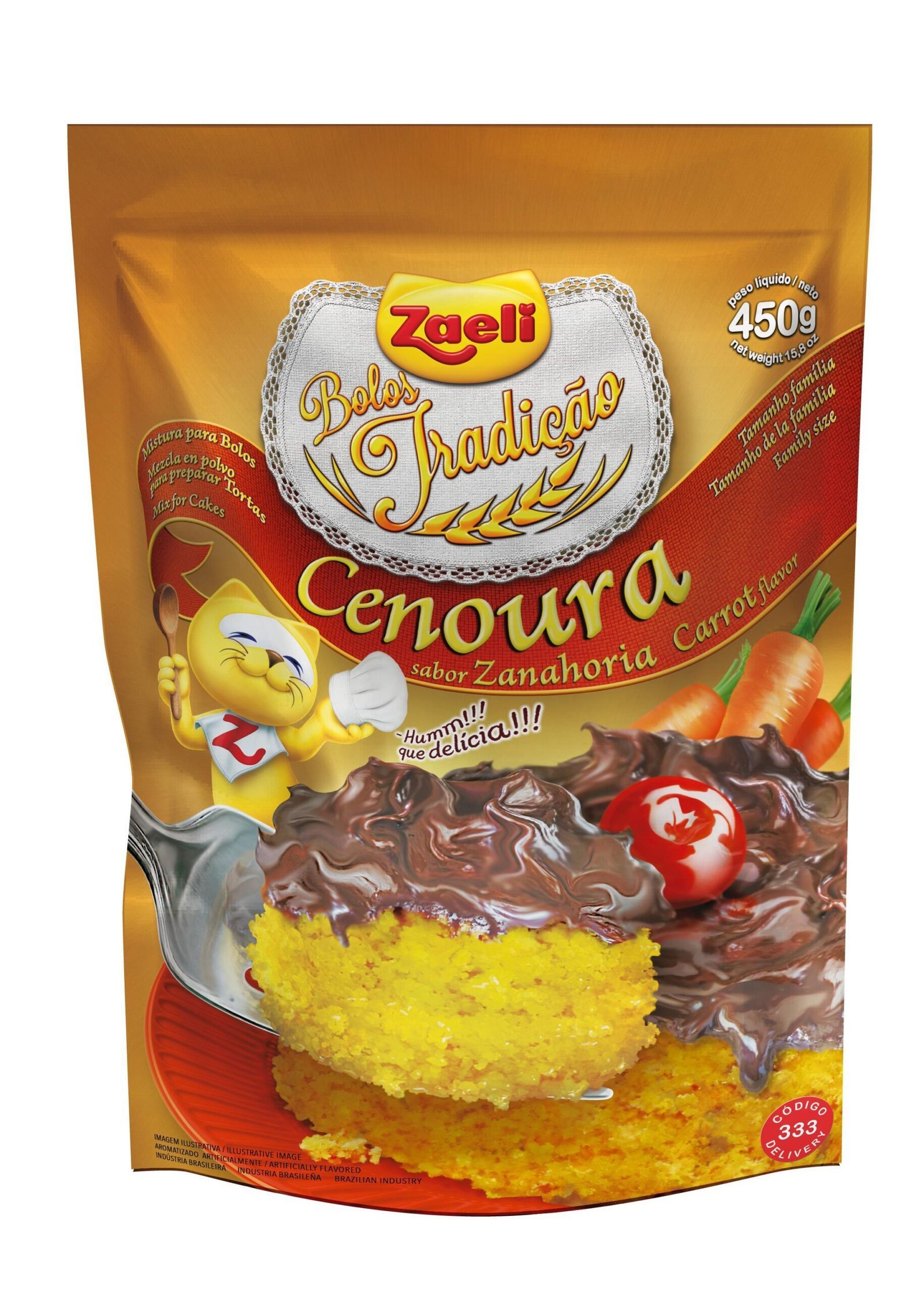 MISTURA DE BOLO CENOURA ZAELI 450G