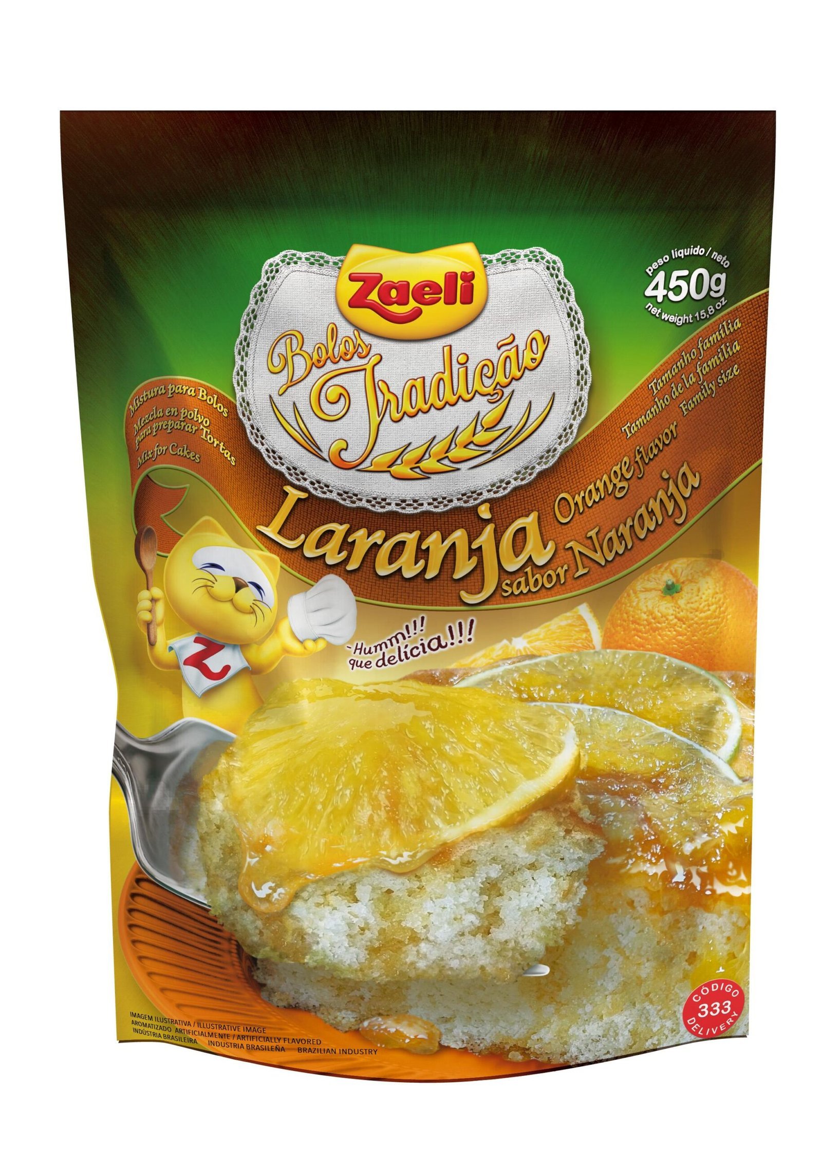 MISTURA DE BOLO LARANJA ZAELI 450G