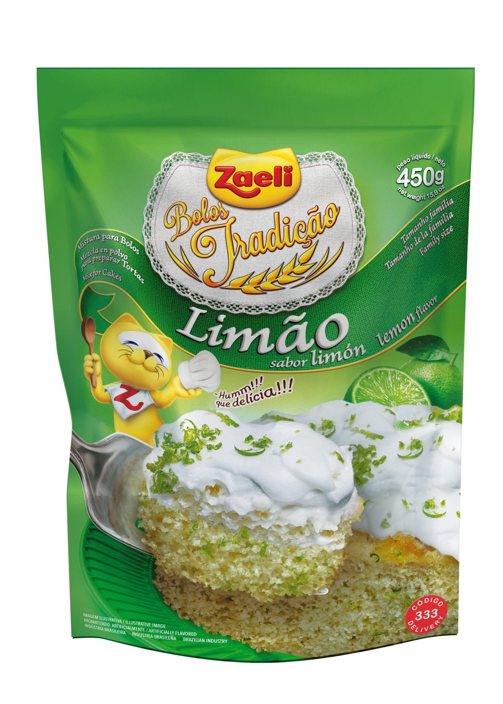 MISTURA DE BOLO LIMÃO ZAELI 450G