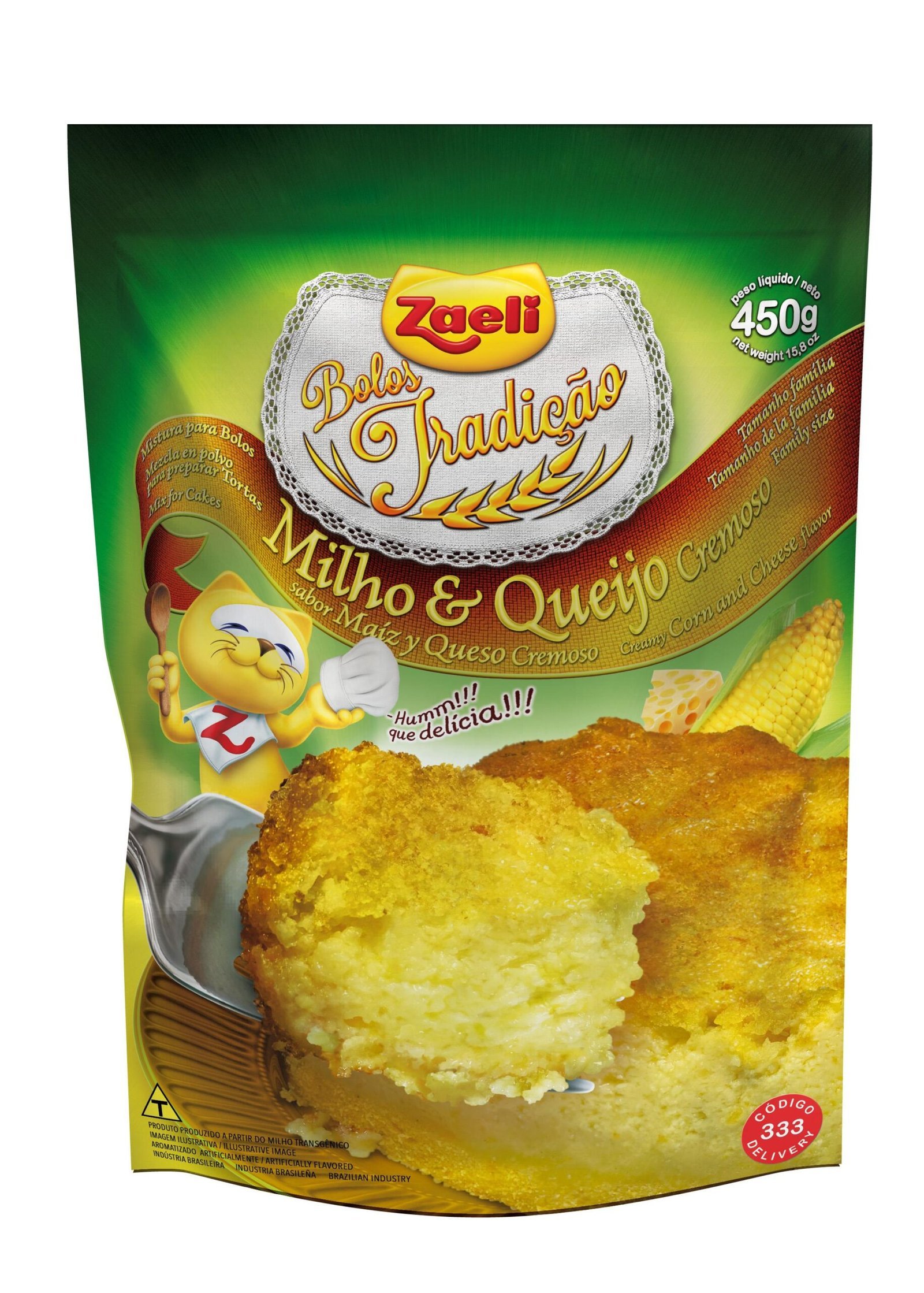 MISTURA DE BOLO MILHO CREMOSO ZAELI 450G