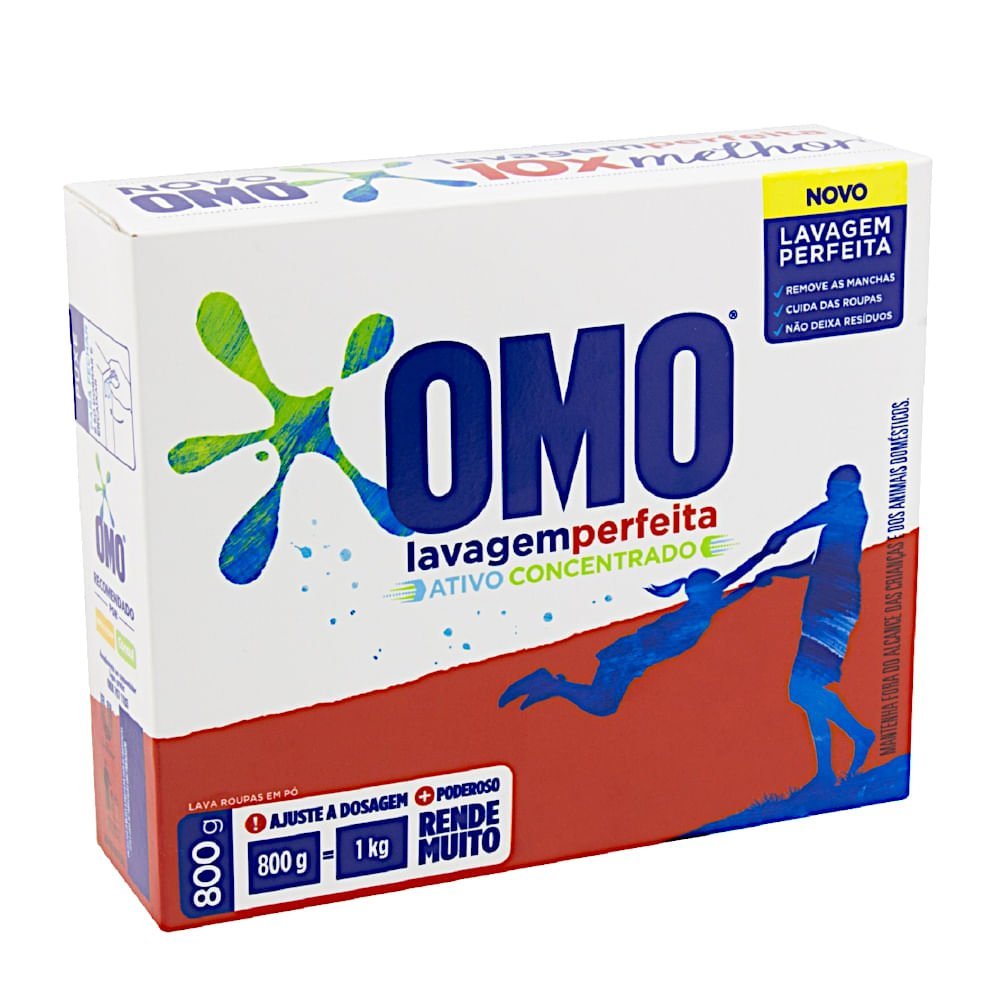 Sabão Em Pó Lavagem Perfeita Omo 800G