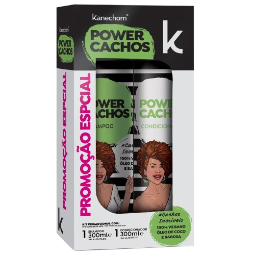 Kit Shampoo + Condicionador Poer Cachos Kanechom 300Ml