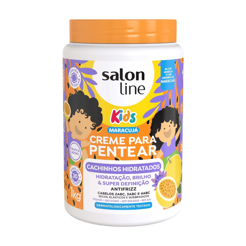 32551 – Creme p/ Pentear Kids Maracujá Cachinhos Hidratados Salon Line 1Kg