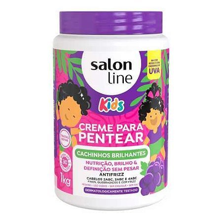 32446 – Creme p/ Pentear Kids Uva Cachinhos Brilhantes Salon Line 1Kg
