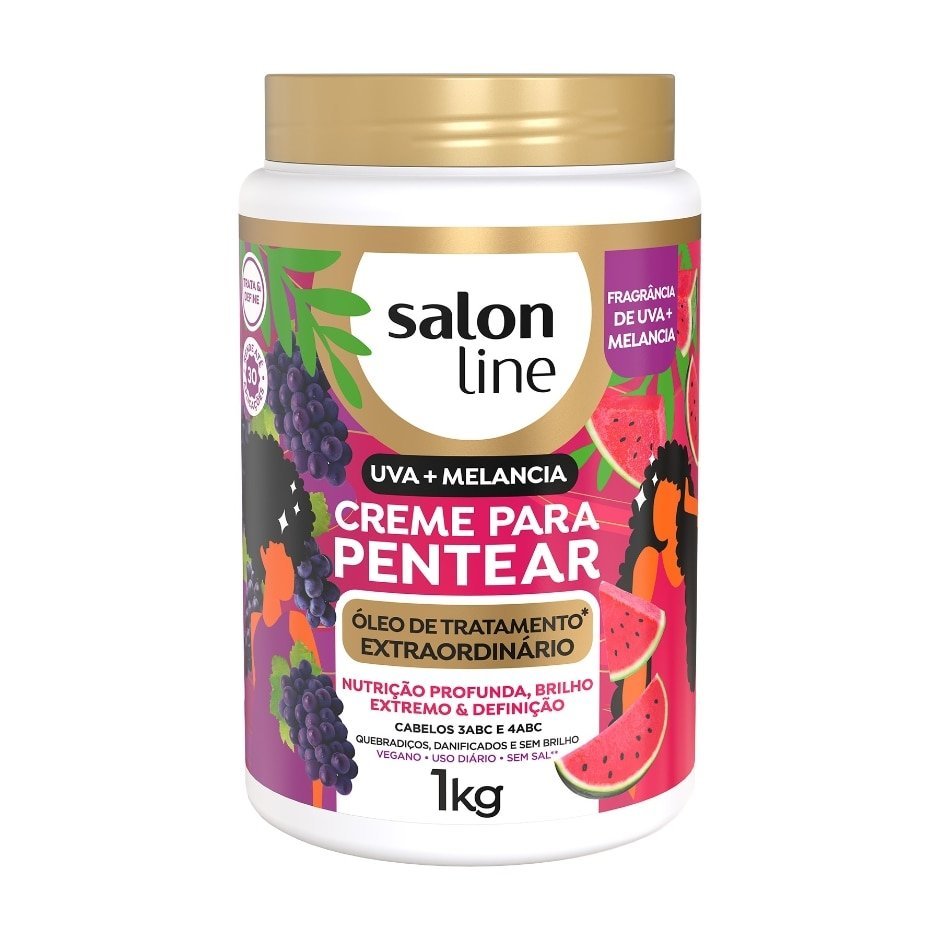 32920 – Creme p/ Pentear Uva + Melancia Salon Line 1Kg