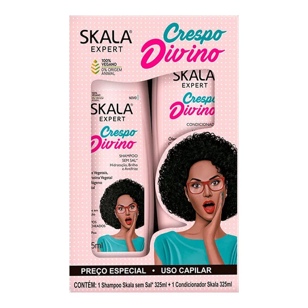 Kit Shampoo + Condicionador Crespo Divino Skala 325Ml