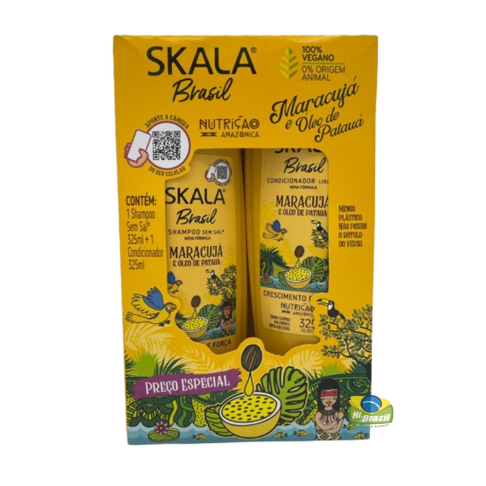Kit Shampoo + Condicionador Maracujá e Óleo de Patauá Skala 325Ml