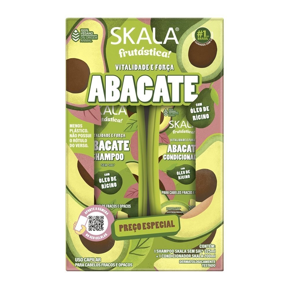 Kit Shampoo + Condicionador Abacate Skala 325Ml