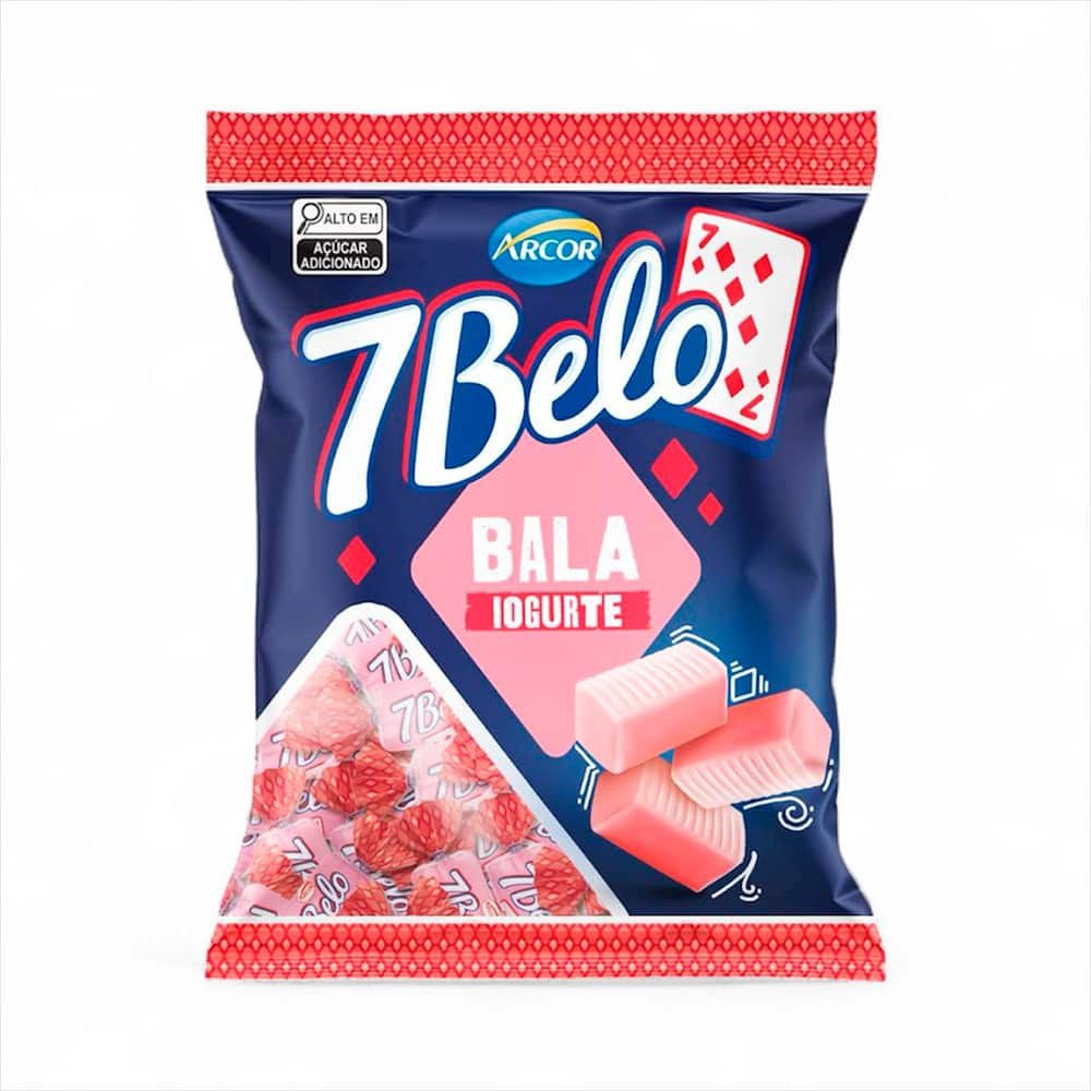 BALA 7 BELO IOGURTE 30X90G / CARAMELLA 7 BELLO IOGURTE 30X90G
