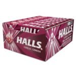BALA HALLS CEREJA 21X28G / CARAMELE HALLS CILEGIE 21X28G - TMJ Brasil Import