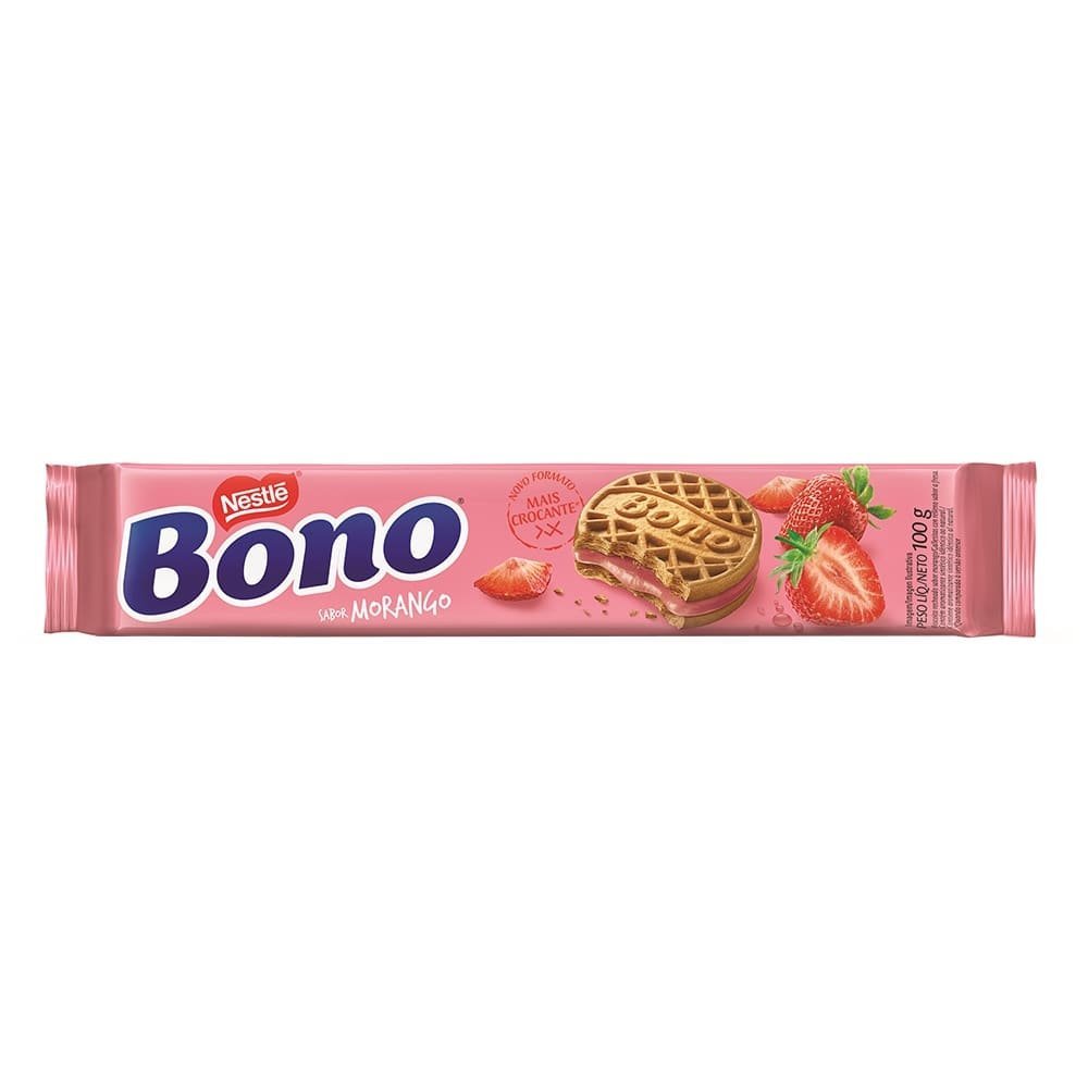 BONO NESTLE MORANGO 130G / BISCOTTO ALLA FRAGOLA NESTLE 130G - TMJ Brasil Import
