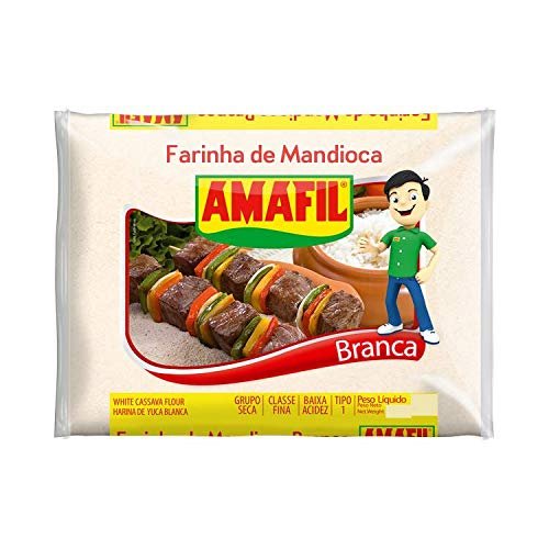FARINHA DE MANDIOCA CRUDA 500G AMAFIL / FARINA DI MANIOCA BIANCA AMAFIL 500G