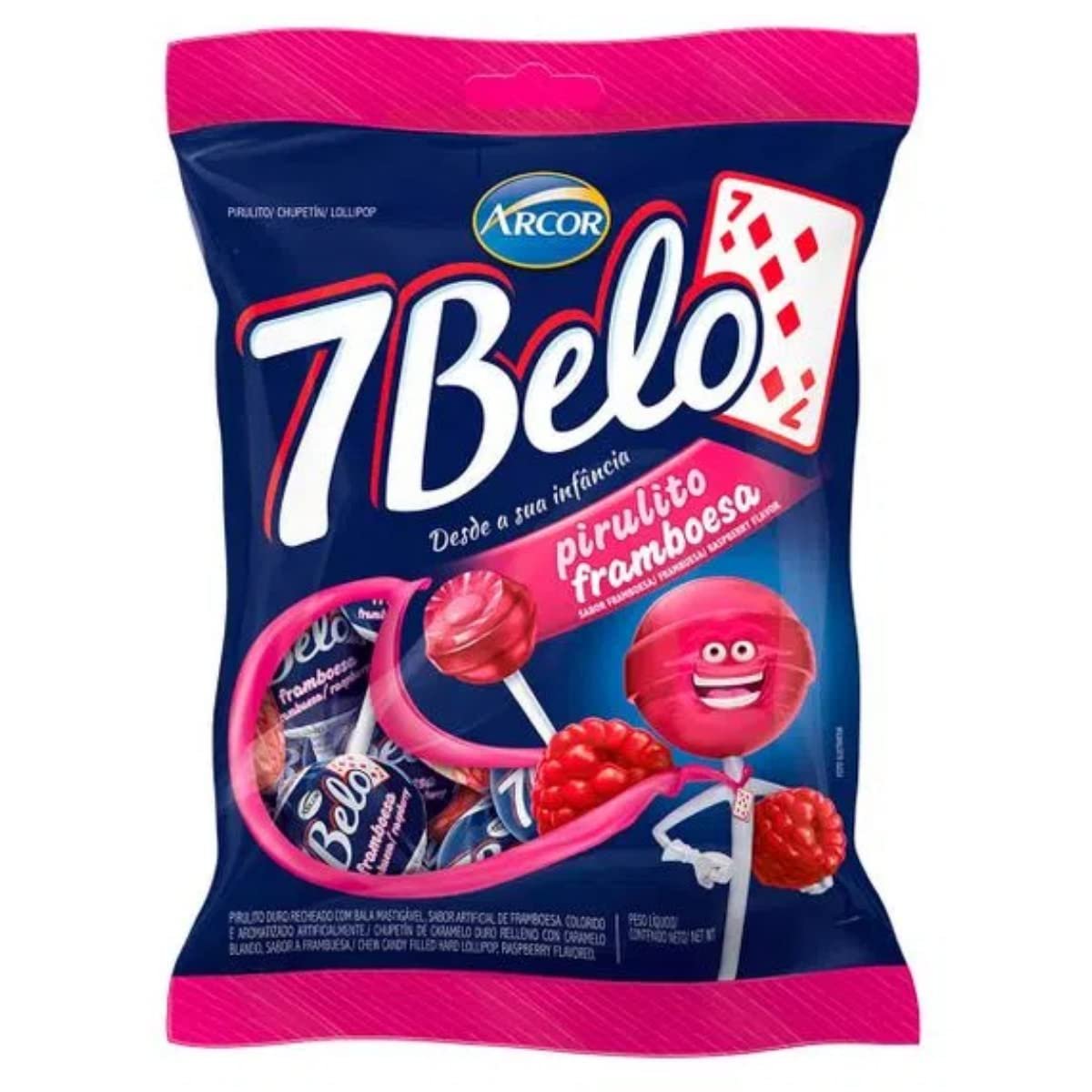 PIRULITO 7 BELO FRAMBOESA 500G / LECCA LECCA AL LAMPONE 7 BELO 500G