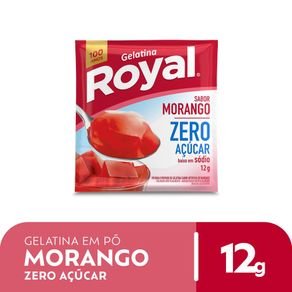 GELATINA ROYAL MORANGO ZERO 18G / GELATINA ROYAL FRAGOLA ZERO 18G