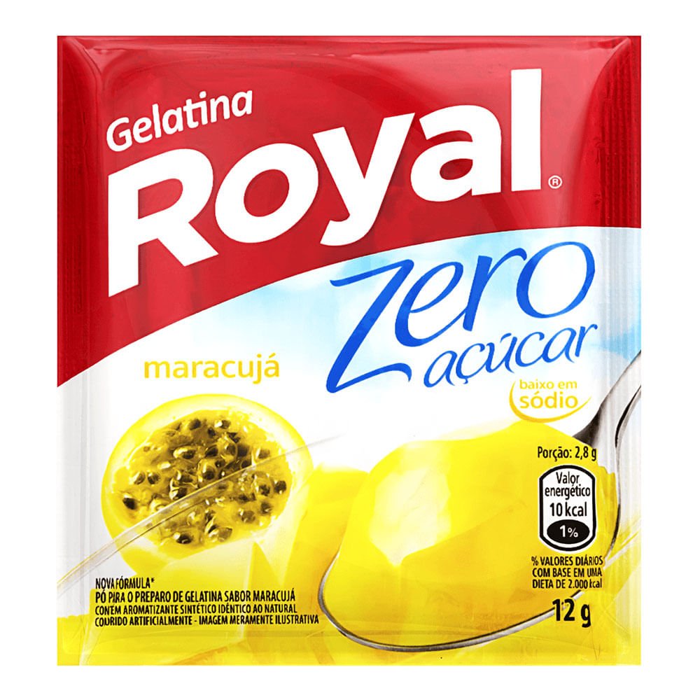 GELATINA ROYAL MARACUJA 2X12G / GELATINA FRUTTA DELLA PASSIONE ROYAL 2X12G