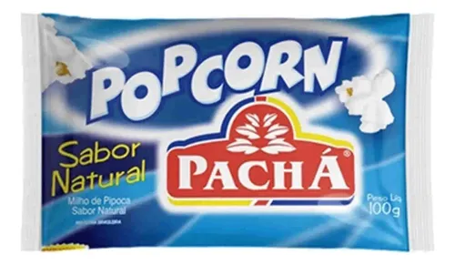 PIPOCA NATURAL MICR0 PACHA 100G / POPCORN NATURALE MICROONDE PACHA 100G