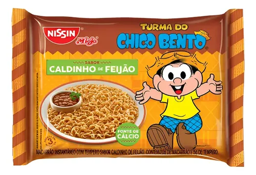 MACARRAO INST NISSIN TURMA DA MONICA CALDO DE FEIJAO 85G / NOODLES TURMA DA MONICA NISSIN BRODO DI FAGIOLI 85G