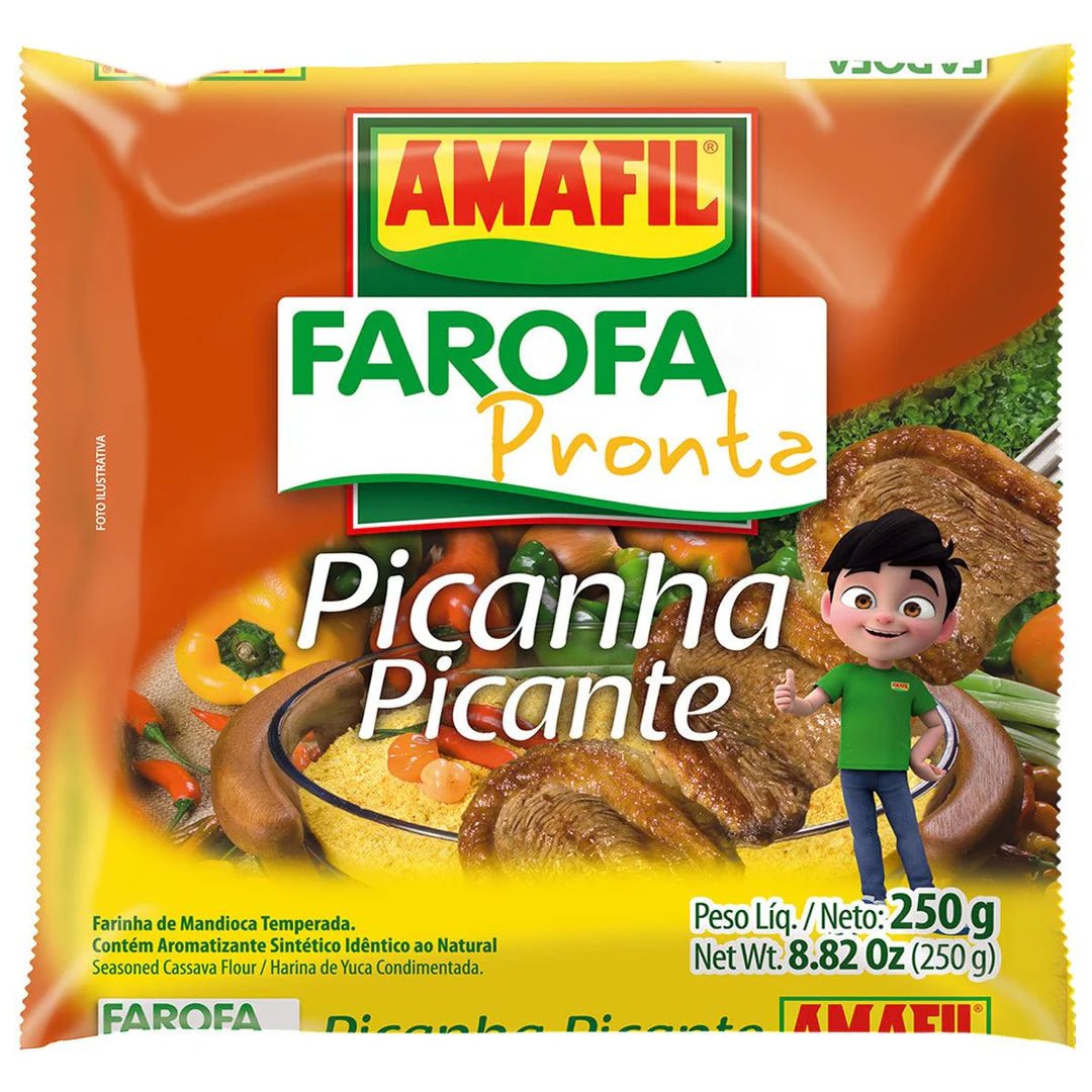 FAROFA PRONTA PICANHA PICANTE AMAFIL 250G / FAROFA CODONE PICANTE AMAFIL 250G