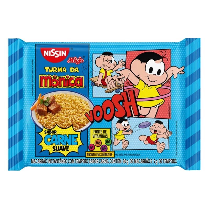 MACARRAO INST NISSIN TURMA DA MONICA CARNE 85G / NOODLES TURMA DA MONICA NISSIN CARNE 85G