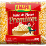 MILHO PIPOCA PREMIUM AMAFIL 500G / MAIS POPCORN AMAFIL 500G - TMJ Brasil Import