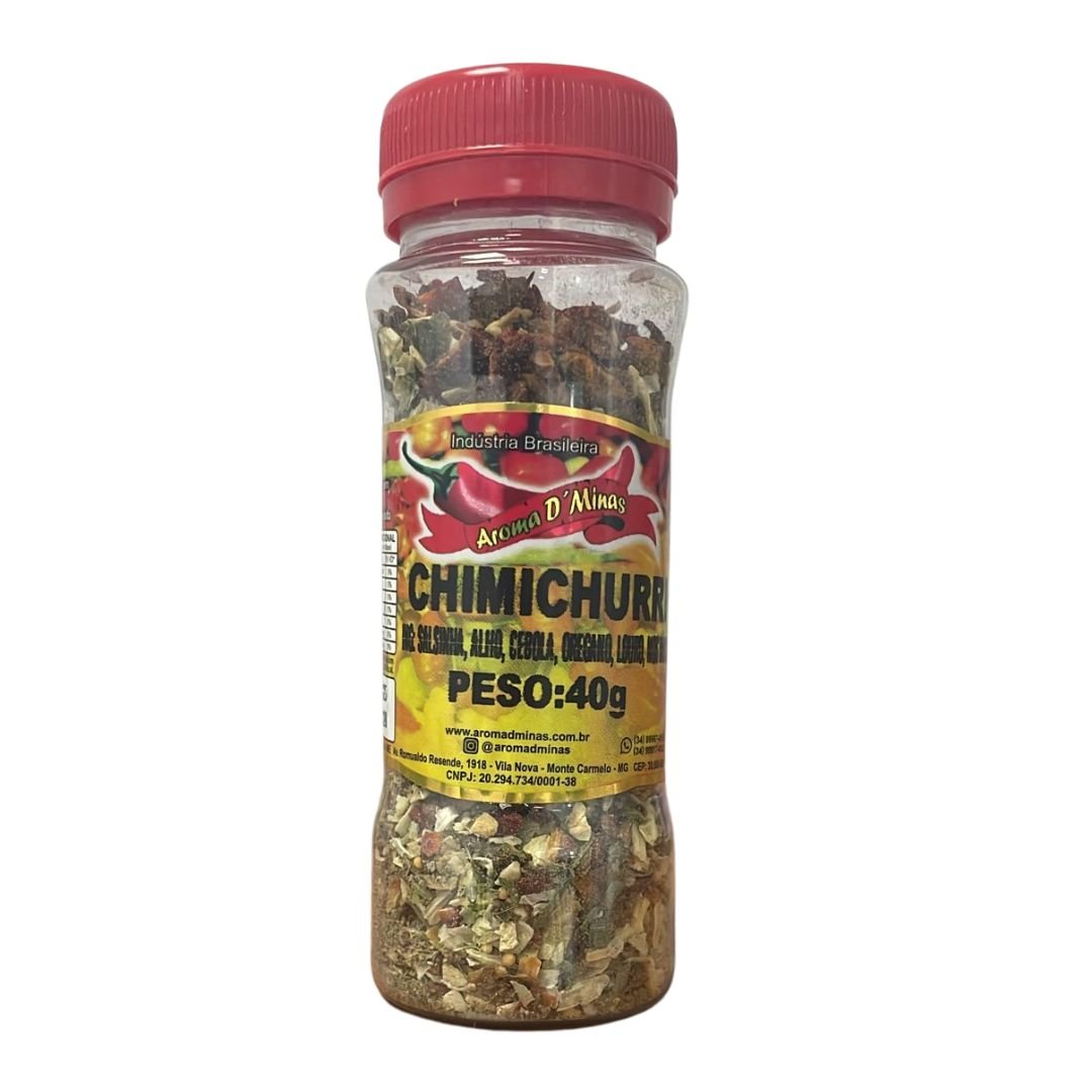 TEMPERO CONDIMENTO CHIMICHURRI TRADICIONAL AROMA DE MINAS FRASCO 40G