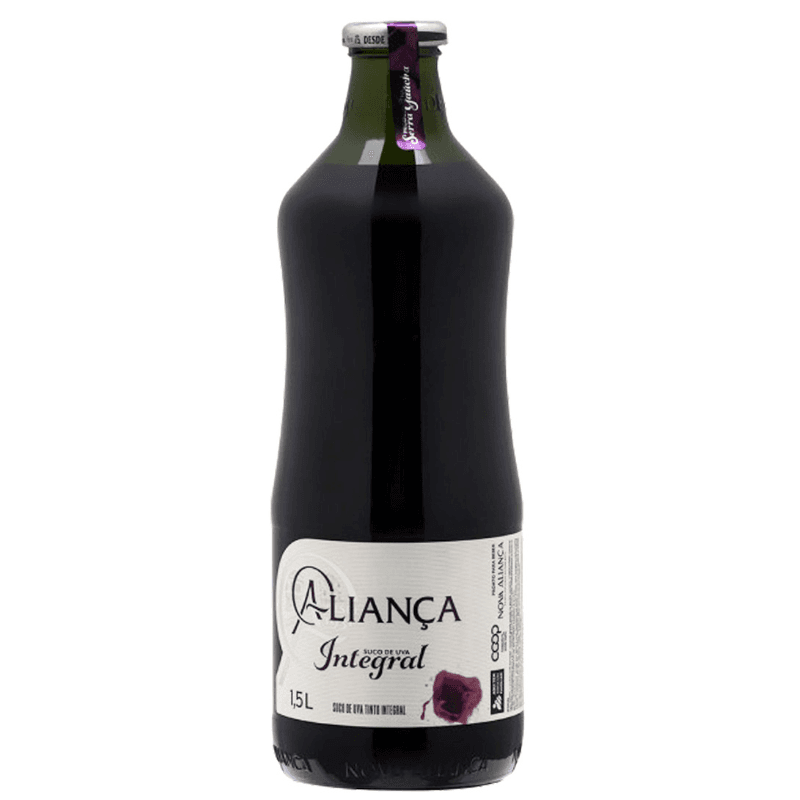 SUCO DE UVA INTEGRAL ALIANCA 1,5LITROS / SUCCO DI UVA INTERO ALIANCA 1,5LT BOT VETRO