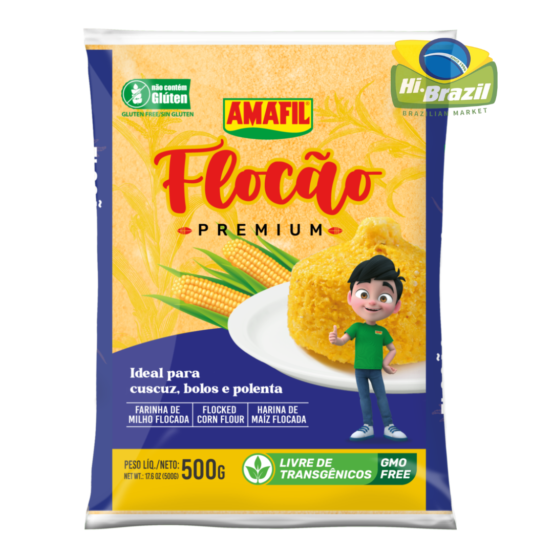 FLOCAO DE MILHO AMAFIL 500G / FIOCCHI GROSSO DI MAIS 500G AMAFIL