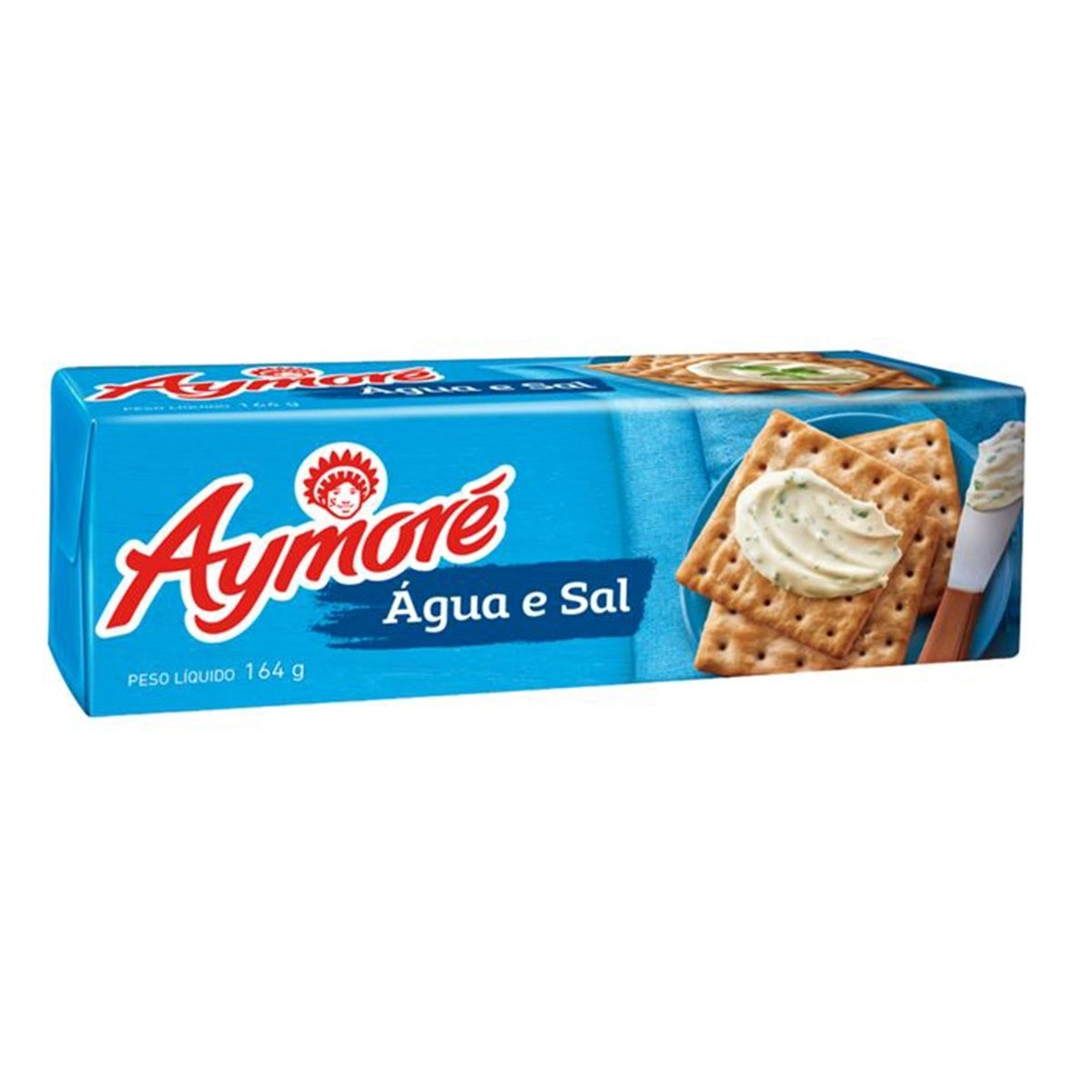BOLACHA AGUA E SAL AYMORE 164G / BISCOTTO AQUA E SALE AYMORE 164G