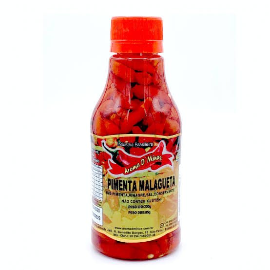 PIMENTA PEPERONCINO MALAGUETA VERMELHA AROMA DE MINAS 75G DRENADO 30G