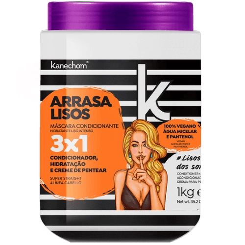 MÁSCARA CONDICIONANTE CREMA PER CAPELLI ARRASA LISOS KANECHOM 1KG - TMJ Brasil Import
